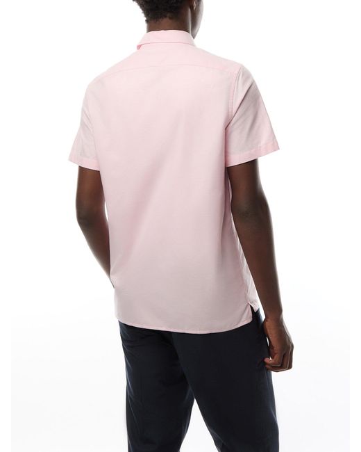 Paul Smith Pink Zebra Oxford S/S Shirt for men