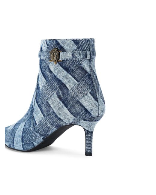Kurt Geiger Blue Kensington Flexi Ankle Boots