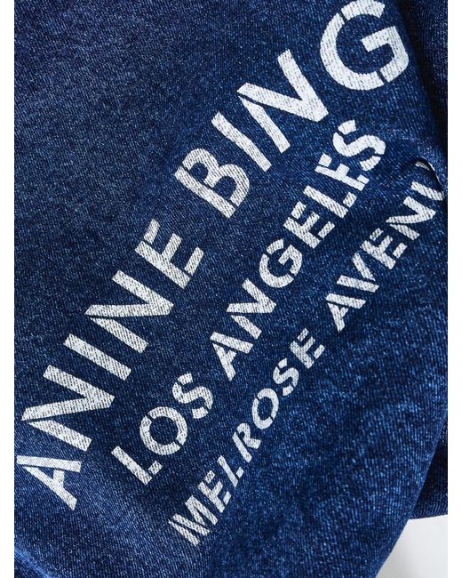 Anine Bing Blue Leo Tote Bag