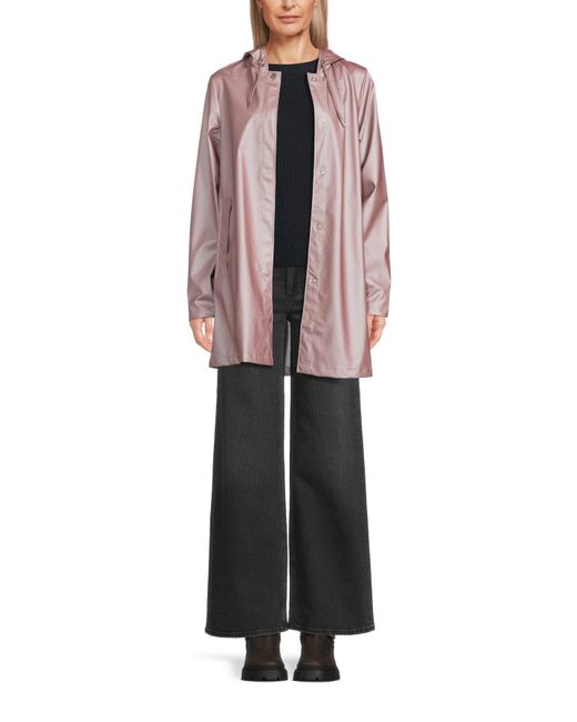 Rains Pink A Line Jacket
