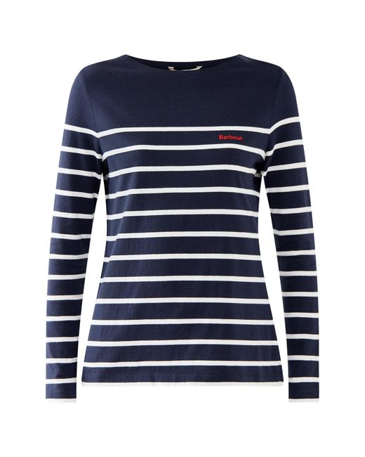 Barbour Blue Bradley Top Strpe