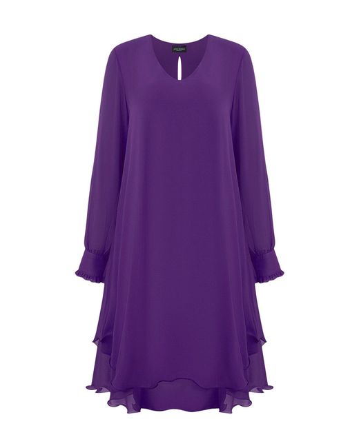James Lakeland Purple Wave Hem Dress