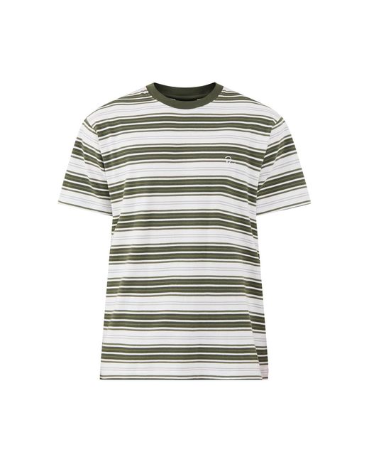by Parra Gray Signature Striped T-Shirt for men