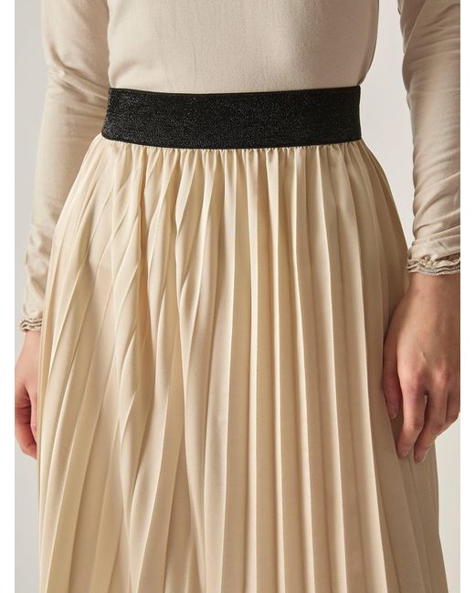 James Lakeland Natural Pleated Maxi Skirt