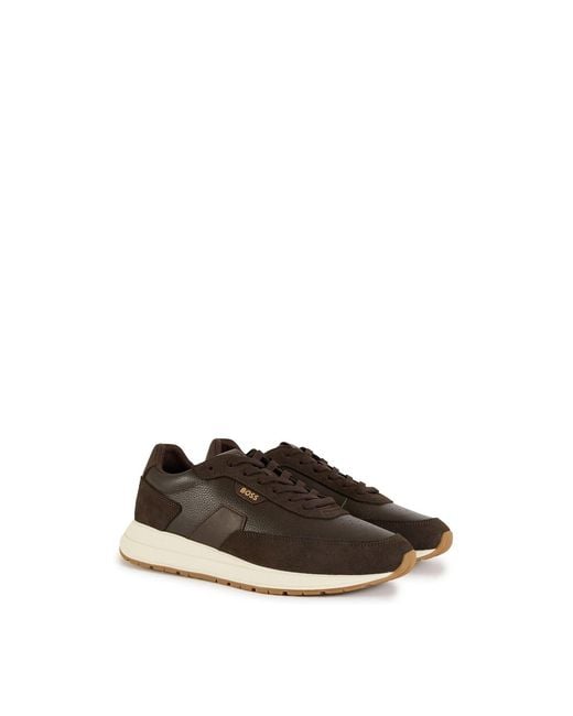 Boss Brown Vinston Runn Trainers for men
