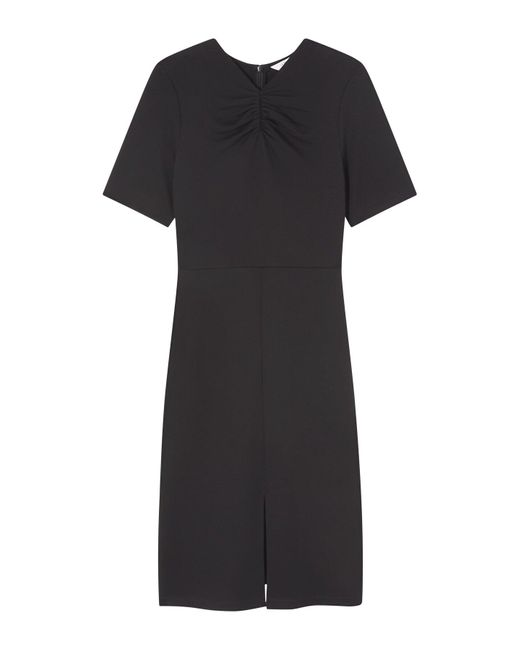 L.K.Bennett Black Lila Tuck Front Short Sleeve Dress