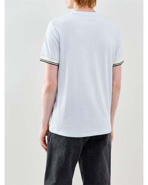 Fred Perry Blue Twin Tipped T-Shirt for men