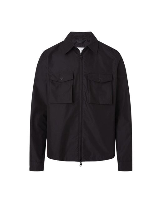 Calvin Klein Black Zip Up Shirt Jacket for men