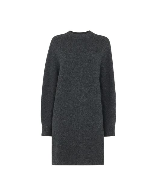 Whistles Gray Women's Ava Round Neck Knitted Dress