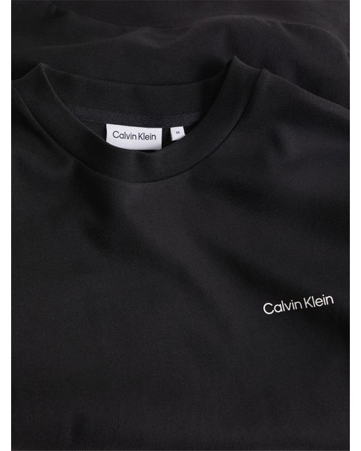 Calvin Klein Black Blended Interlock Sweatshirt for men