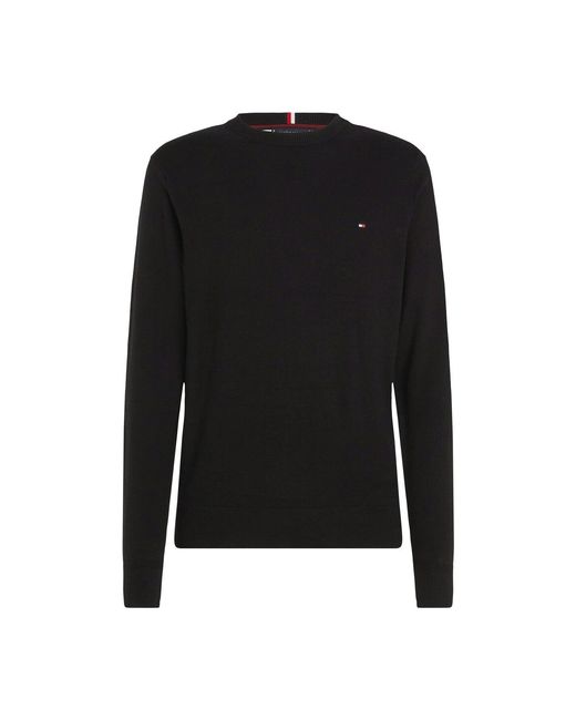 Tommy Hilfiger Black Pima Cashmere Blend Sweater for men