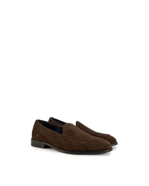 Simon Carter White Fes Loafer Suede Shoes for men