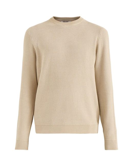 Only & Sons White Onsdave Regular Long Sleeve Crew Neck Knit for men
