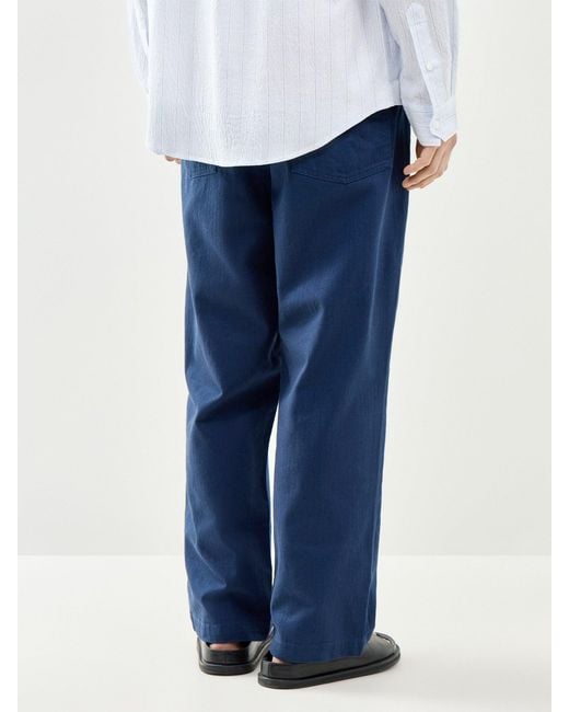 Farah Blue Drawstring Trousers for men