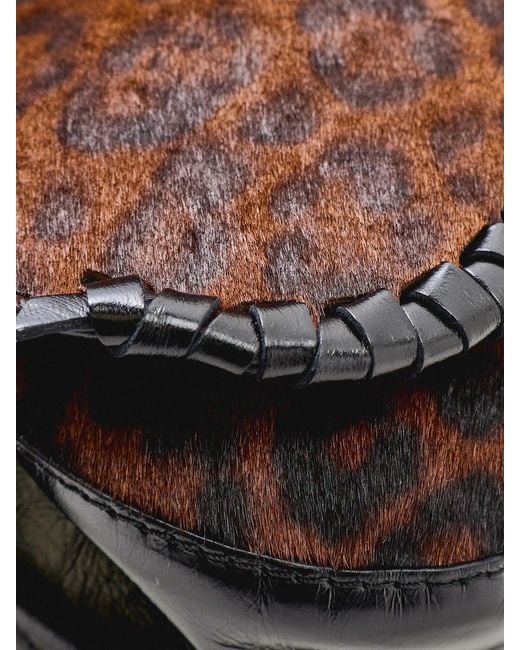 Gianni Chiarini Brown Helena Round Leopard Shoulder Bag