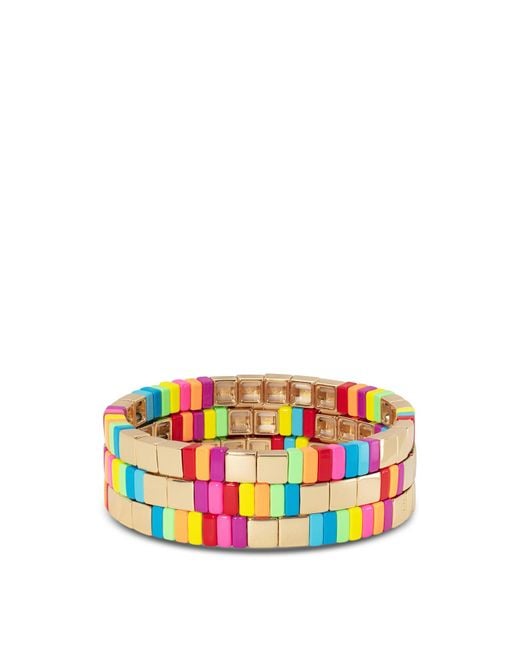 Roxanne Assoulin White Women's Chasing Rainbows Bracelet Set Of 3