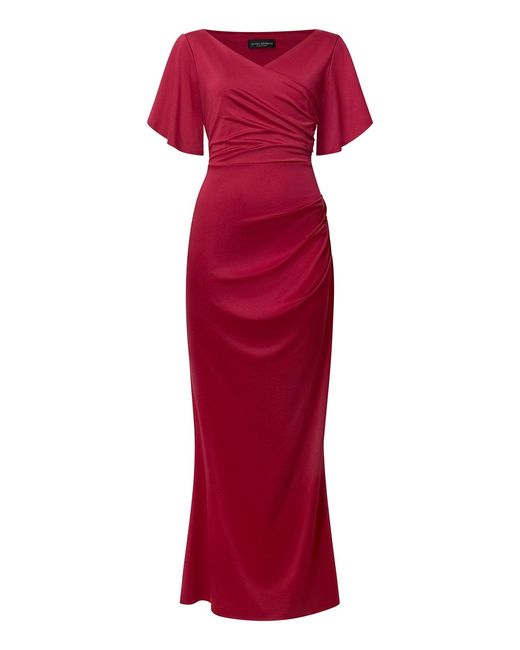 James Lakeland Red Gathe Maxi Dress