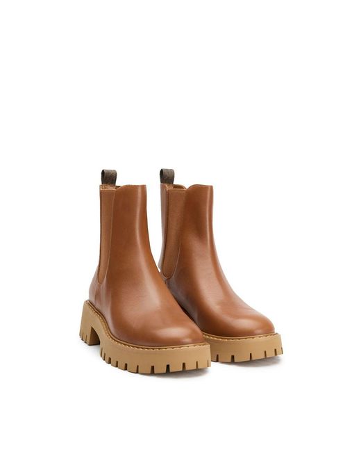 Michael Kors Brown Asher Flat Bootie Boots