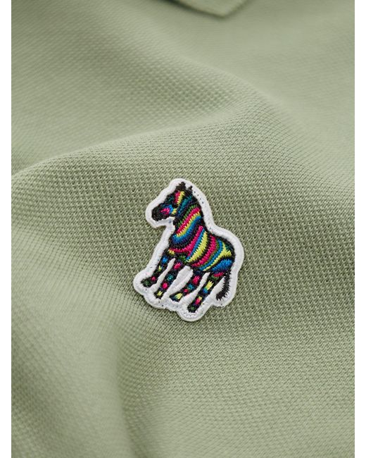 Paul Smith Green Zebra Polo Shirt for men