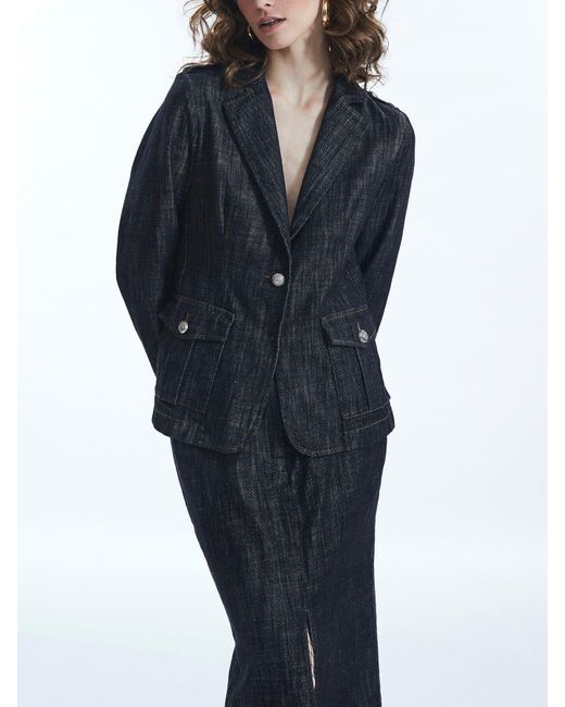 James Lakeland Black Darck Jean Tailored Blazer