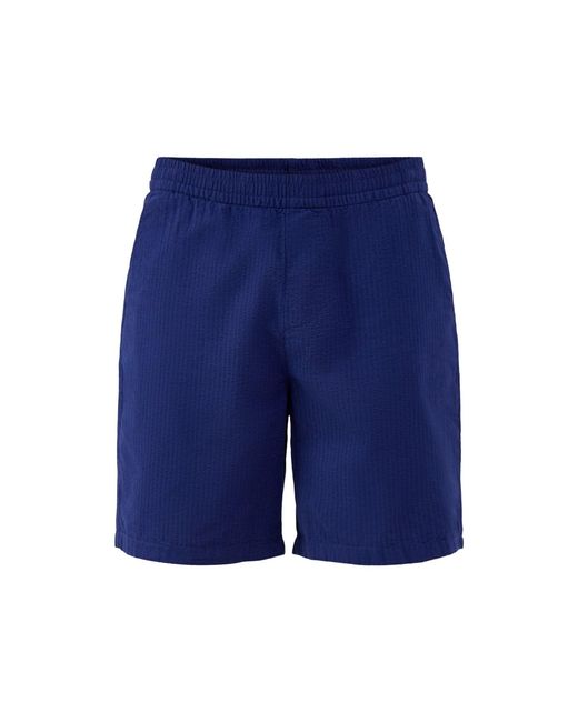 SELECTED Blue Stuart Seersucker Shorts for men