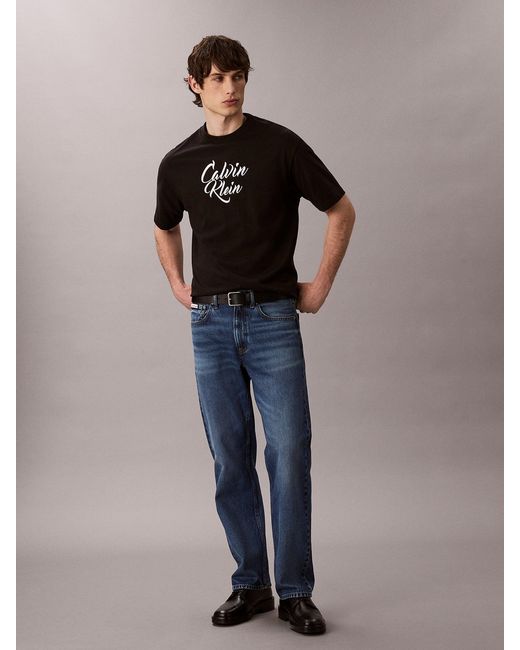 Calvin Klein Black Graphic Relaxed T-Shirt for men