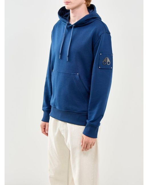 Moose Knuckles Blue Hartsfield Hoodie for men