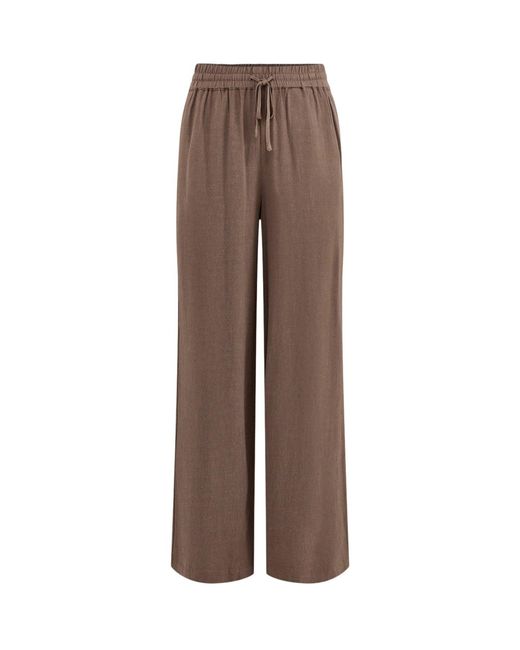 SELECTED Brown Slfviva-Gulia Hw Long Sun Pant Noos