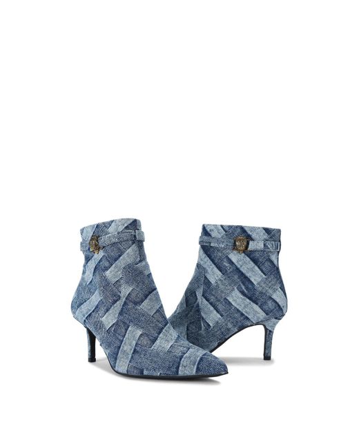Kurt Geiger Blue Kensington Flexi Ankle Boots