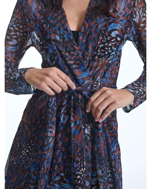 James Lakeland Blue Sheer Printed Jacket