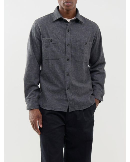 Hartford Gray Percey Washable Mix Overshirt for men