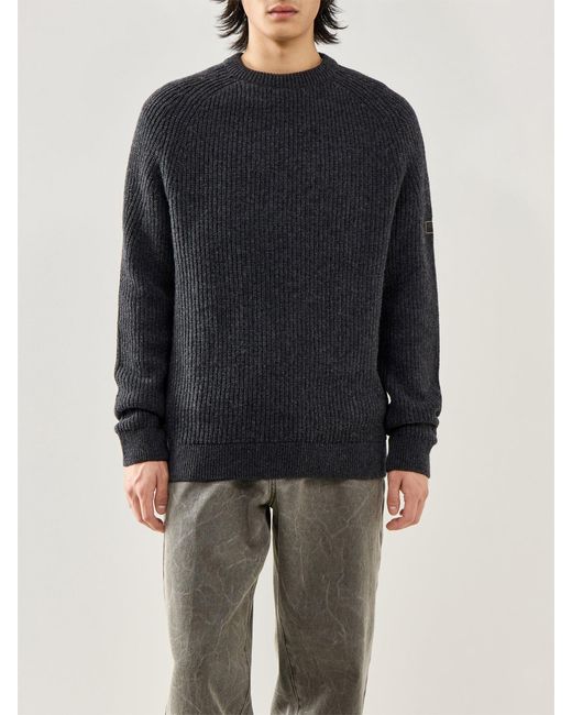 Barbour Blue Chester Crew Knit Jumper for men