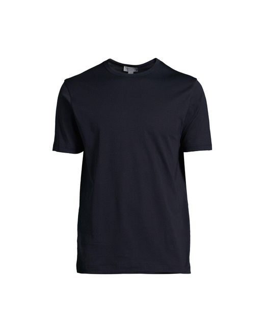 Sunspel Blue Men's Classic Crew Neck T-shirt for men