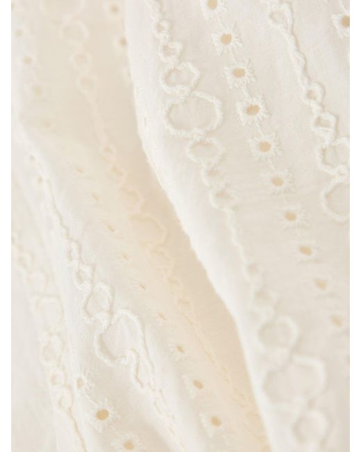 SELECTED White Jax Broderie Short Sleeve Shirt Cream for men