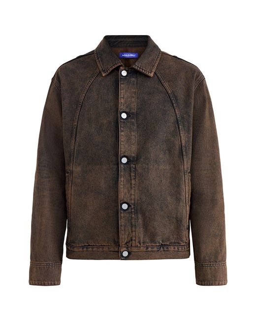 A_COLD_WALL* Brown Organic Cotton Denim Jacket for men