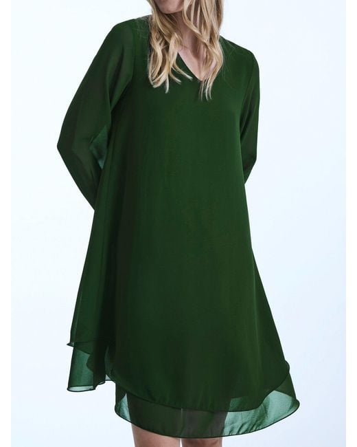 James Lakeland Green Wave Hem Dress