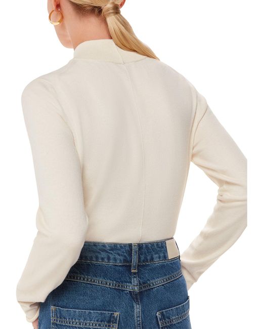 Whistles White Mira Funnel Neck Knit