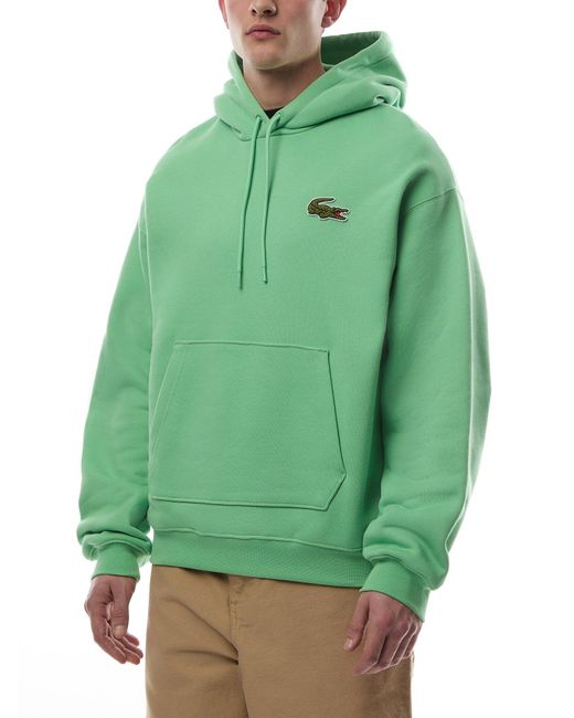 Lacoste Green Overhead Signature Croc Hoodie for men