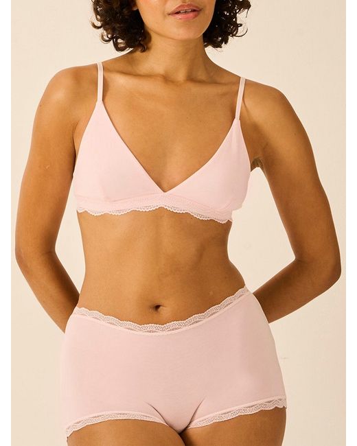 Stripe & Stare Pink Lace Triangle Bra