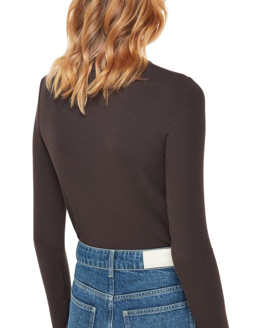 Whistles Black Women's Essential Ribbed Crew