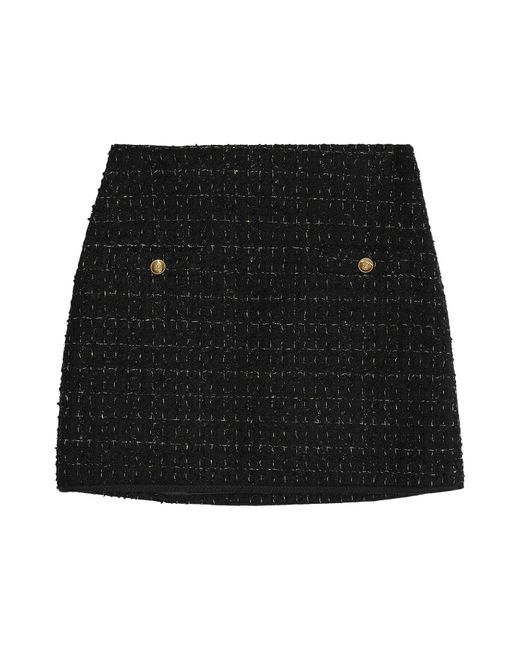 Albaray Black Tweed Short Skirt