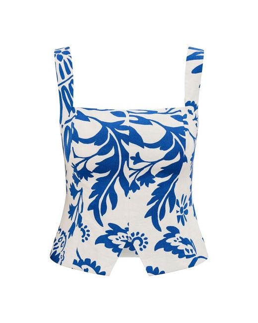 Forever New Blue Darcy Printed Top