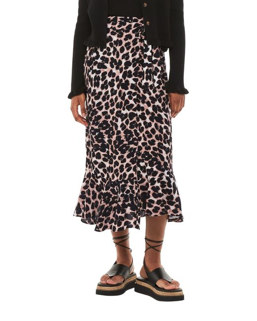 Whistles White Women's Leopard Spot Wrap Skirt