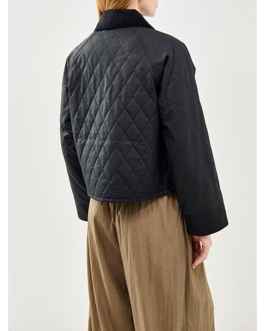 Barbour Black Icons Quilted Spey Wax Jacket