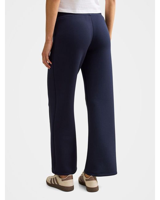 Forever New Blue Tiana Wide Leg Track Pants