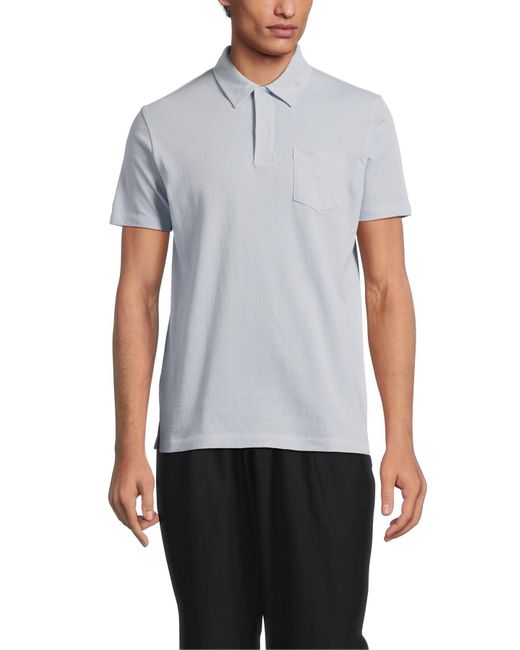 Sunspel Gray Men's Riviera Polo Shirt for men