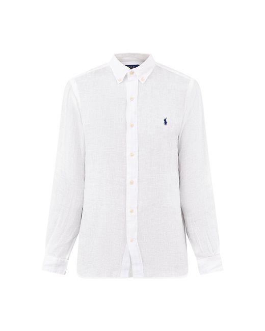 Polo Ralph Lauren White Custom Fit Shirt for men