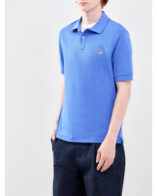 Paul Smith Blue Zebra Polo Top for men