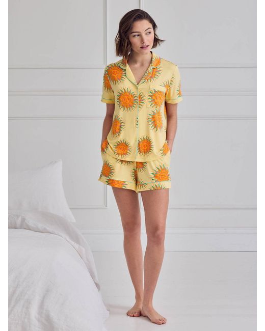 Chelsea Peers Yellow Sun Short Pyjama Set