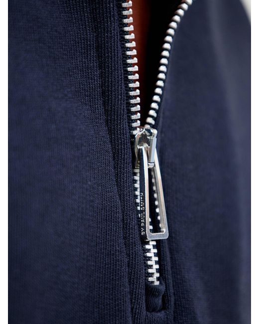 Paul Smith Blue Zebra Quarter Zip Sweatshirt for men